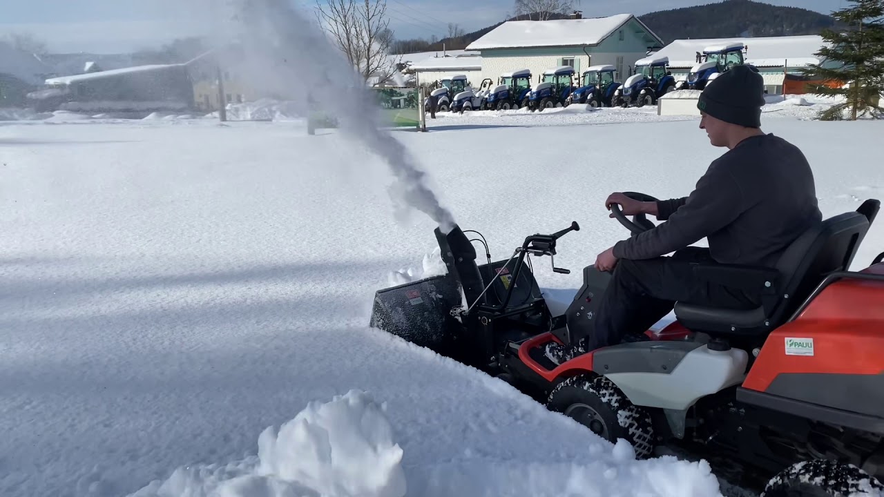Rider Husqvarna 422 Ts AWD mit Schneefräse im Test | Thomas Pauli e. K. Grainet