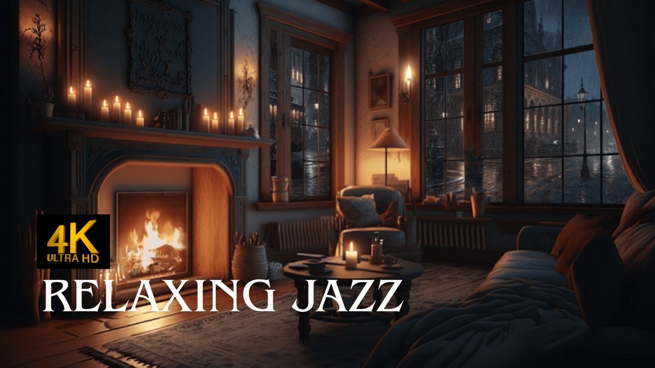 Cozy Fireplace Jazz | Relaxing Smooth Jazz Music