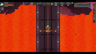 Building an elevator through a lava ocean in Starbound