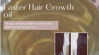 Faster Hair Growth Oil by Beejee kitchen || All type of hairs problem 1 solution