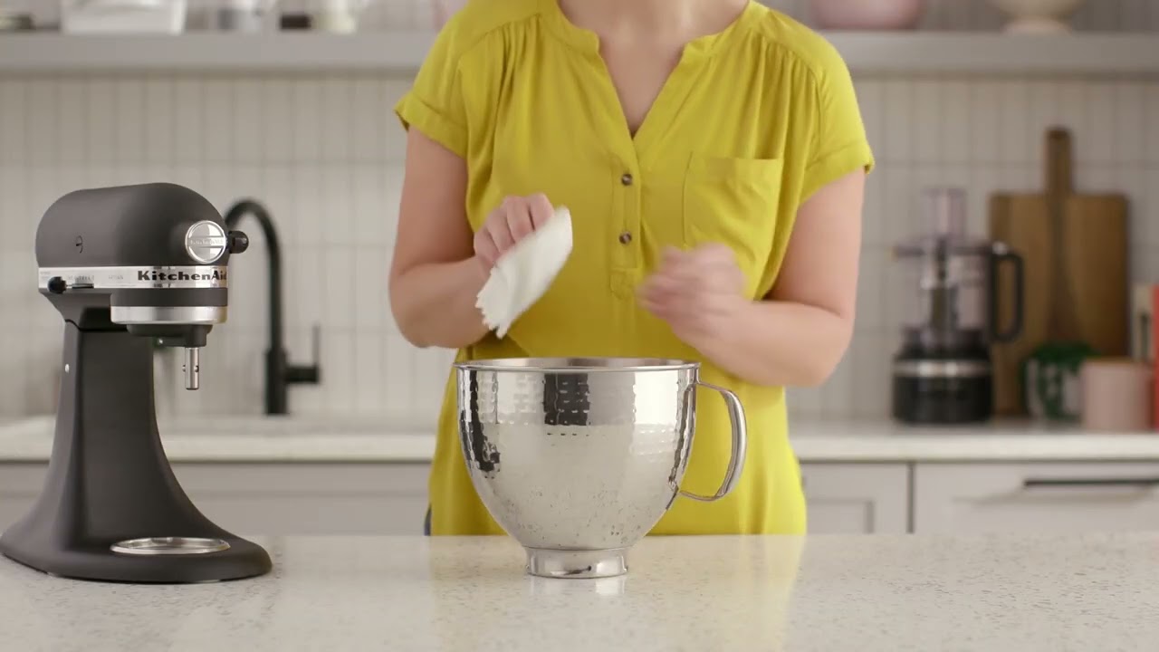 How to remove residue from KitchenAid Stainless Steel Bowl | KitchenAid UK  - YouTube