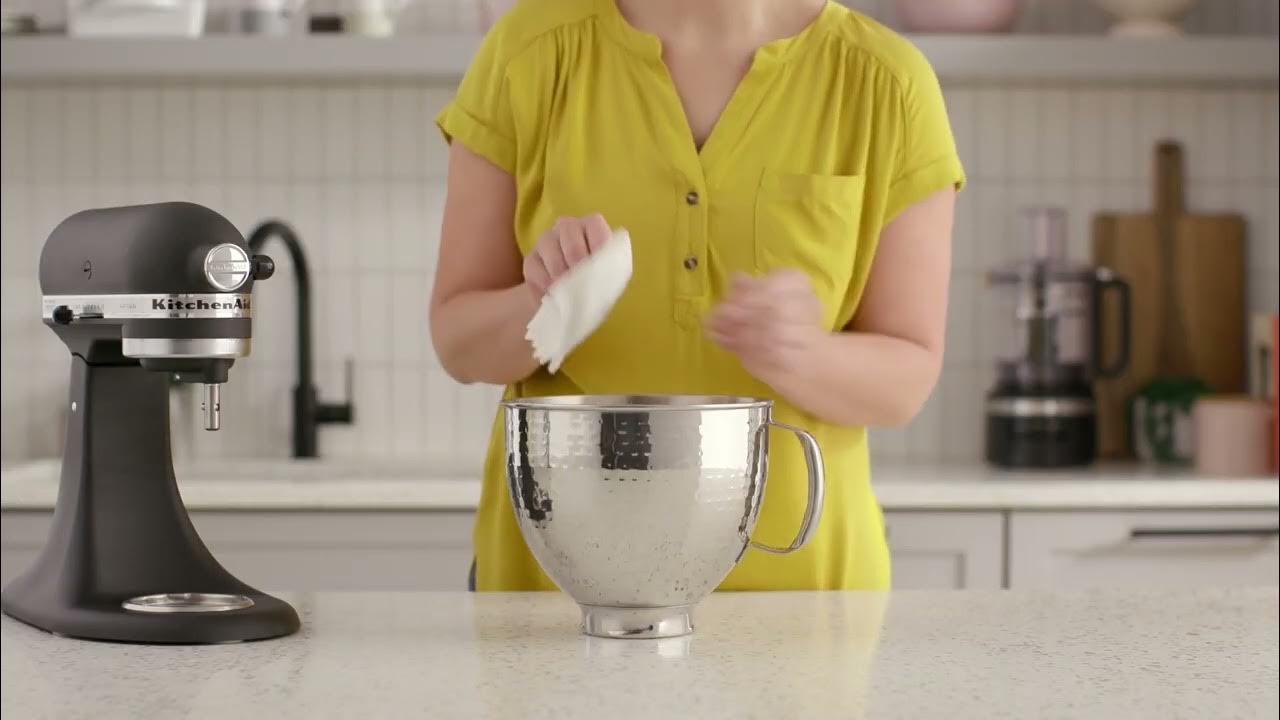 How to remove residue from KitchenAid Stainless Steel Bowl KitchenAid