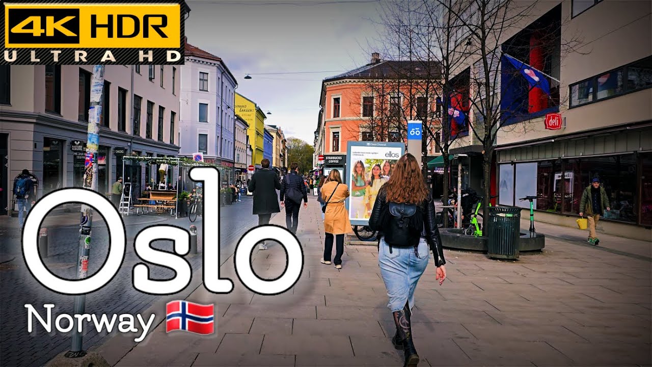 👣Walk with Me in Oslo | Torggata | 4K HDR | April 2024👣