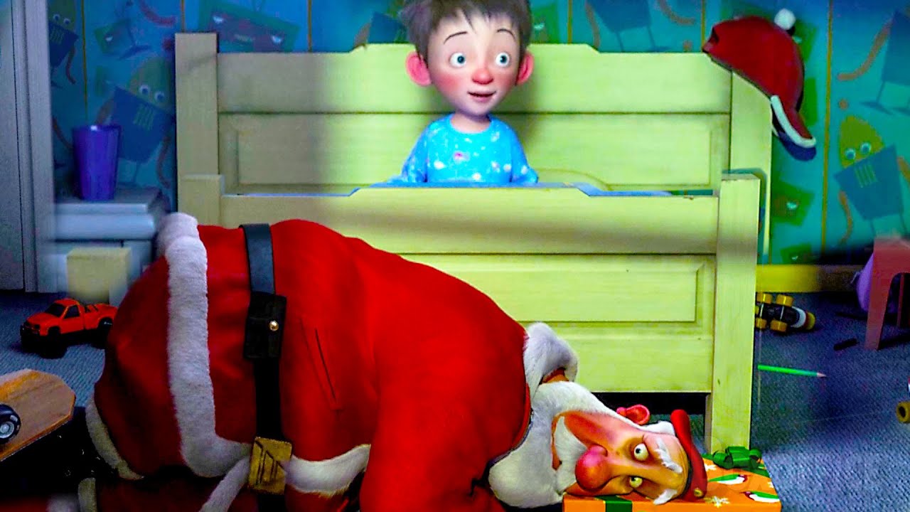 Larsen JUL7 Père Noël Et Ses Amis Animaux - Puzzle Cadre 32 Pièces - Pièces Figuratives (oiseau, Lapin, Chat) - Éducatif Et Festif - Dès 3 Ans