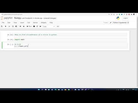 How to find circumference of a circle in python