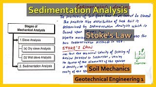 Sedimentation Analysis | Stoke's Law | Mechanical Analysis of Soil