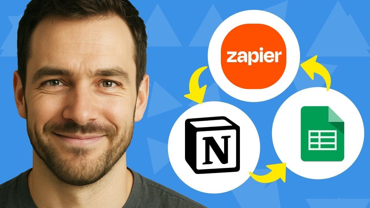 Notion to Google Sheets automation workflow diagram showing Zapier integration