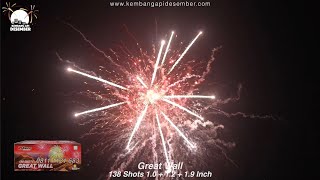 Kembang Api Cake TOP1385 Great Wall 138 Shots 1.0   1.2   1.9 Inch Cake Fireworks Indonesia