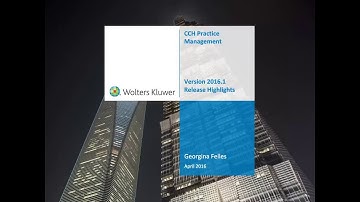 CCH Practice Management Bulk Billing 2016