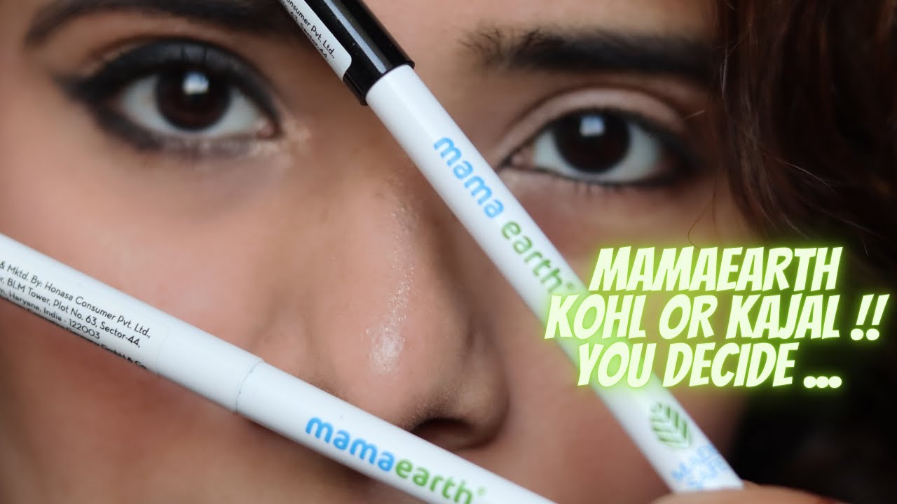 MAMAEARTH CHARCOAL BLACK LONGSTAY KAJAL AND KOHL PENCIL REVIEW AND