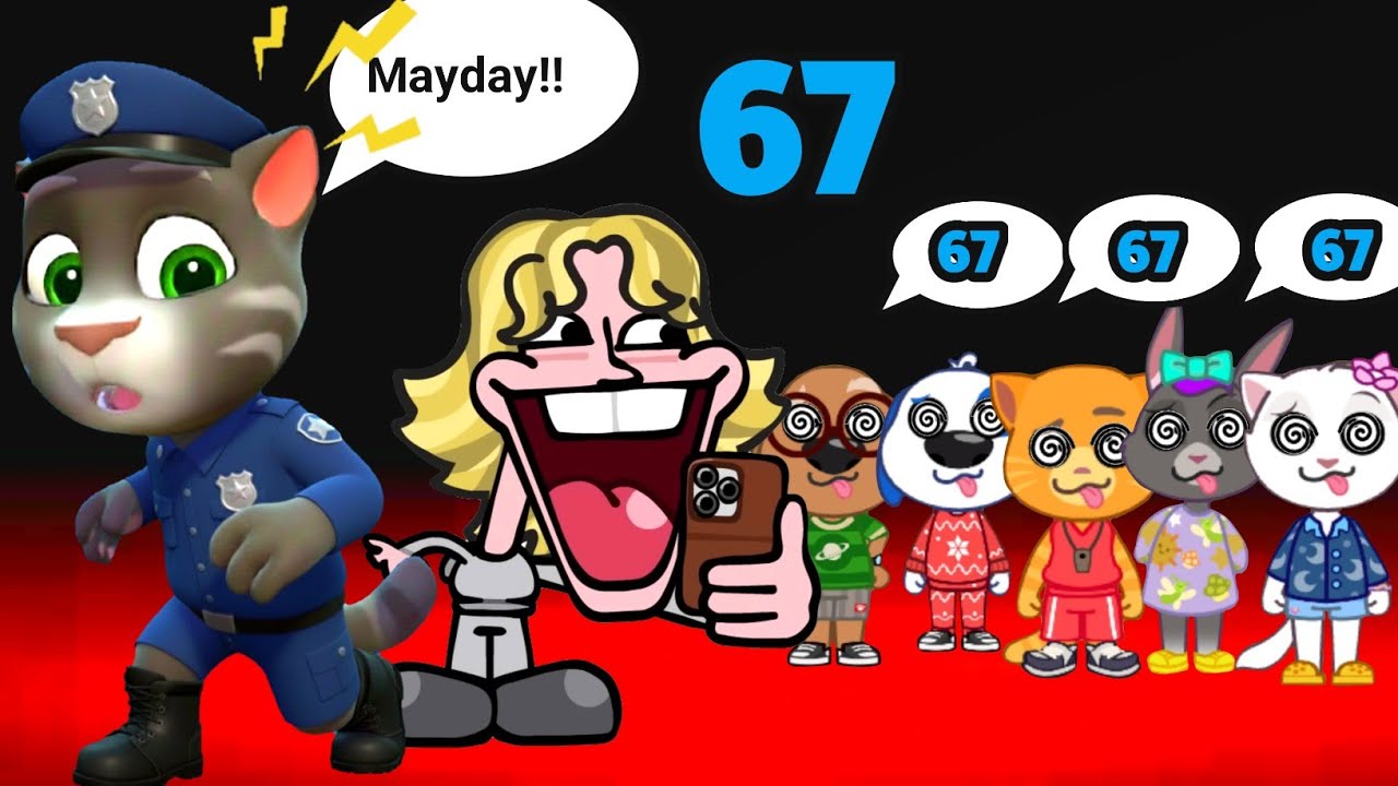 My Talking Tom Friends World - 67 Viruses in the Tom City - Tom vs Six Seven