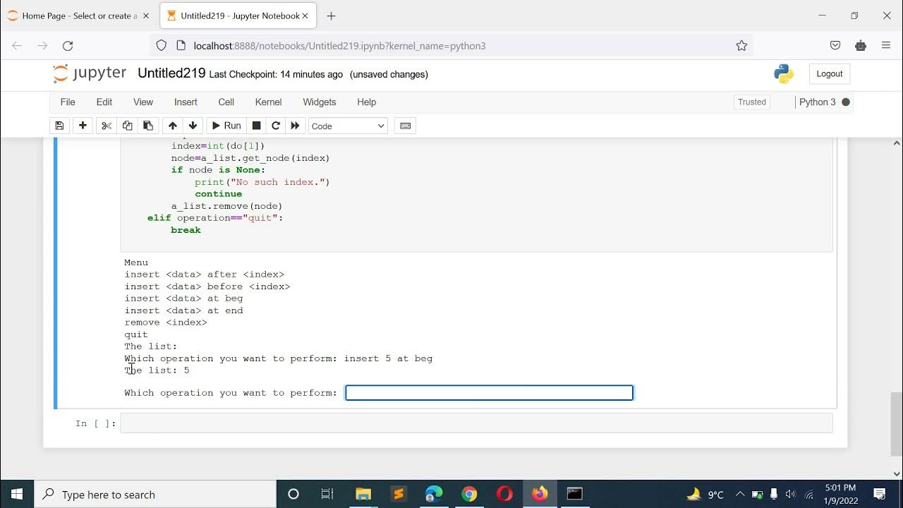 Python Program to Illustrate the Operations of Singly Linked List - YouTube