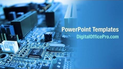 Circuit Board Parts PowerPoint Template Backgrounds - DigitalOfficePro #08400W