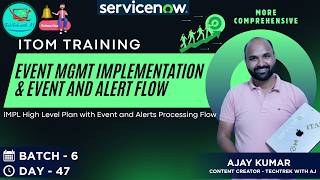 ITOM Training || Batch 6 || Day 47 || Event Management: Implementation & Event and Alert Flow #itom