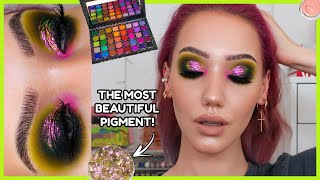 GREEN AND PINK MULTICHROME MAKEUP TUTORIAL