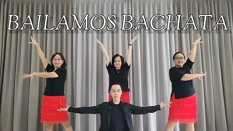 BAILAMOS BACHATA - line dance demo by Cool Ladies