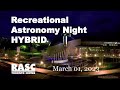 Recreational Astronomy Night @ 7:30 pm EST