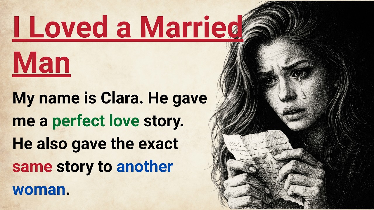 Learn English With Story 🔥 I Loved a Married Man| Level 3 English Listening Practice