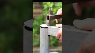 How to create a 90 degree angle to cover the end of a round pipe with box iron