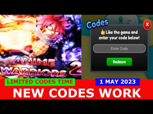 NEW UPDATE CODES* [UPD4+2X💎] Anime Warriors Simulator 2 ROBLOX, LIMITED  CODES TIME