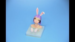 Miss bunny polymer clay sculpture making process