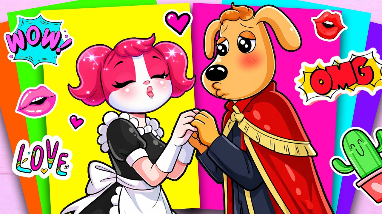 🩷💖 MAID Papillon LORD Labrador LOve Story PREGNANT ANTEL Stickers #paperdiy #asmr #sherifflabrador