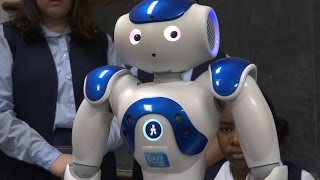 A Walking Talking Teaching Robot