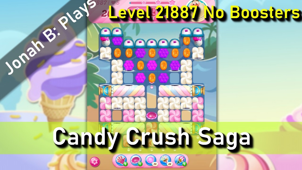 Candy Crush Saga Level 21887 No Boosters - YouTube