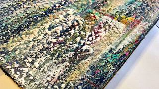 EASY Abstract Acrylic Painting on Canvas | NO BRUSH Painting Technique