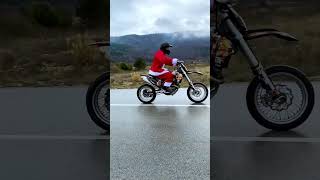 Santa DRIFTING On Supermoto