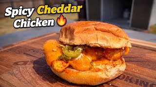 Jalapeño Cheddar Chicken Sandwich on the Blackstone!