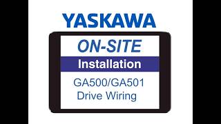 GA500/GA501 Drive Main Power and Motor Wiring