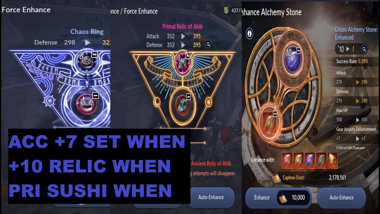 Enhance Accessory, Relic, & Sushi | RNG Test Part 1 | Black Desert Mobile