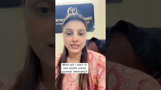 What will learn in Online Internship | Dr. Rabya Umman | Clinical Psychologist |