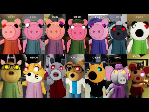 ROBLOX PIGGY REDESIGNS WAVE 1 ALL JUMPSCARES!!