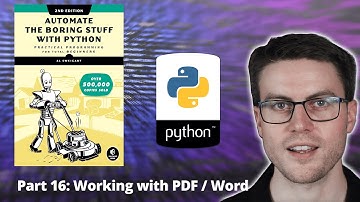 Automate the Boring Stuff with Python - Part 16: Working with PDF and Word Documents