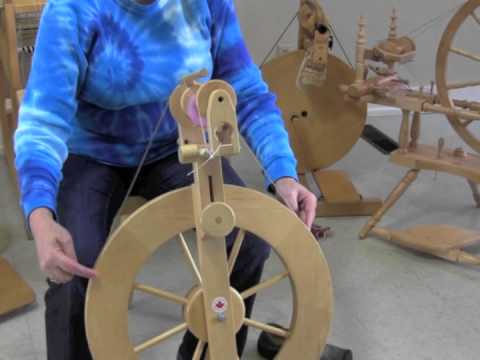 The Woolery Demonstrates Double Drive and Scotch Tension for Spinning Wheels