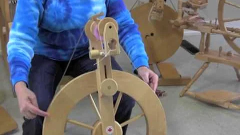 The Woolery Demonstrates Double Drive and Scotch Tension for Spinning Wheels
