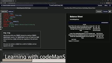 Learn HTML & CSS  FreeCodeCamp  (New) Responsive Web Design - Building a Balance Sheet: Step 44