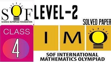 SOF IMO International Math Olympiad Class 4 Level 2 Solved Previous Question Paper 2022-23 #class4