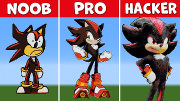 NOOB vs PRO vs HACKER ~ Minecraft Pixel art 🌙 Shadow Sonic X