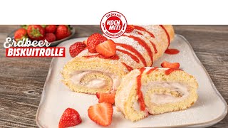 Erdbeer-Biskuitrolle Die Kalorienarme Variante