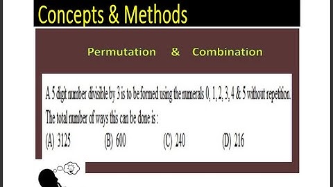 A 5 digit number divisible by 3 is to be formed using the numerals 0,1,2,3,4 and 5 without