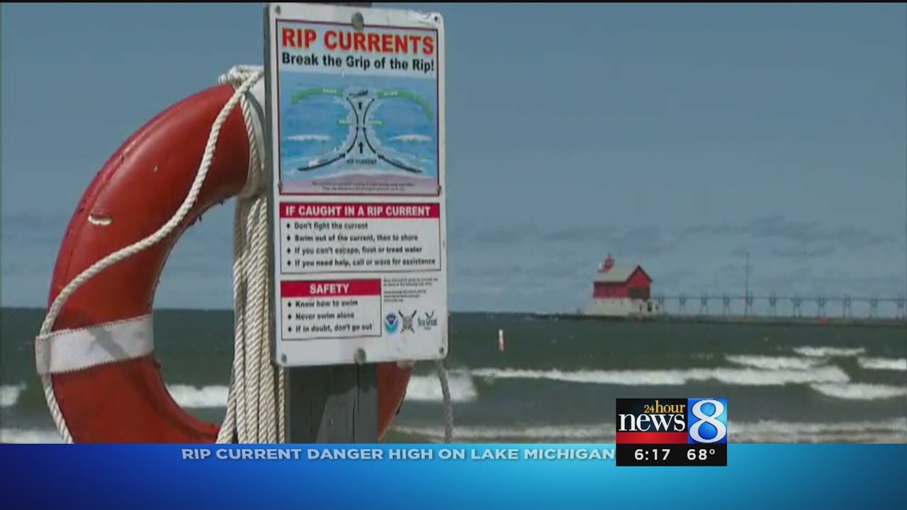 Rip Current Warning on Lake Michigan