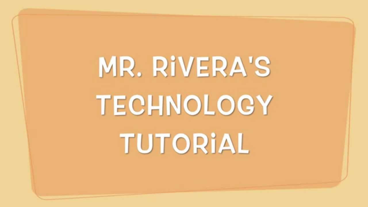 Mr. Rivera's Tech Tutorial: MS Word "Header"