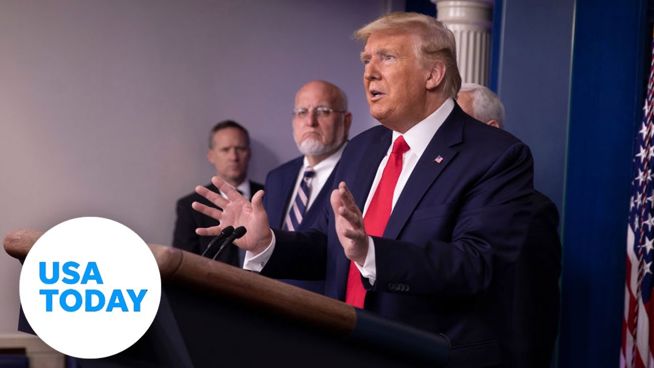 The US Coronavirus Taskforce holds a news conference about the COVID-19 outbreak on March 22.