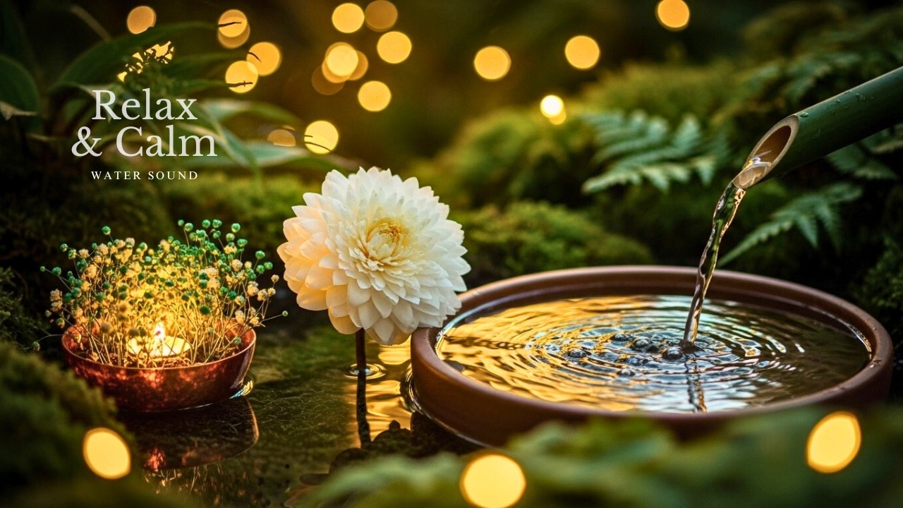 Instant Peace of Mind 🌿 Bamboo Water Sounds & Relaxation Music, Relieves Anxiety