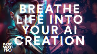Breathe Life Into Your AI Creation - 3 Exciting Transformations Using PhotoMosh-Pro! 🦹‍♀️
