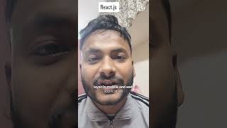 What is React.js 👍🤫 #react #frontend #interviewquestions #shorts #shortvideo #shortsviral #js #vite