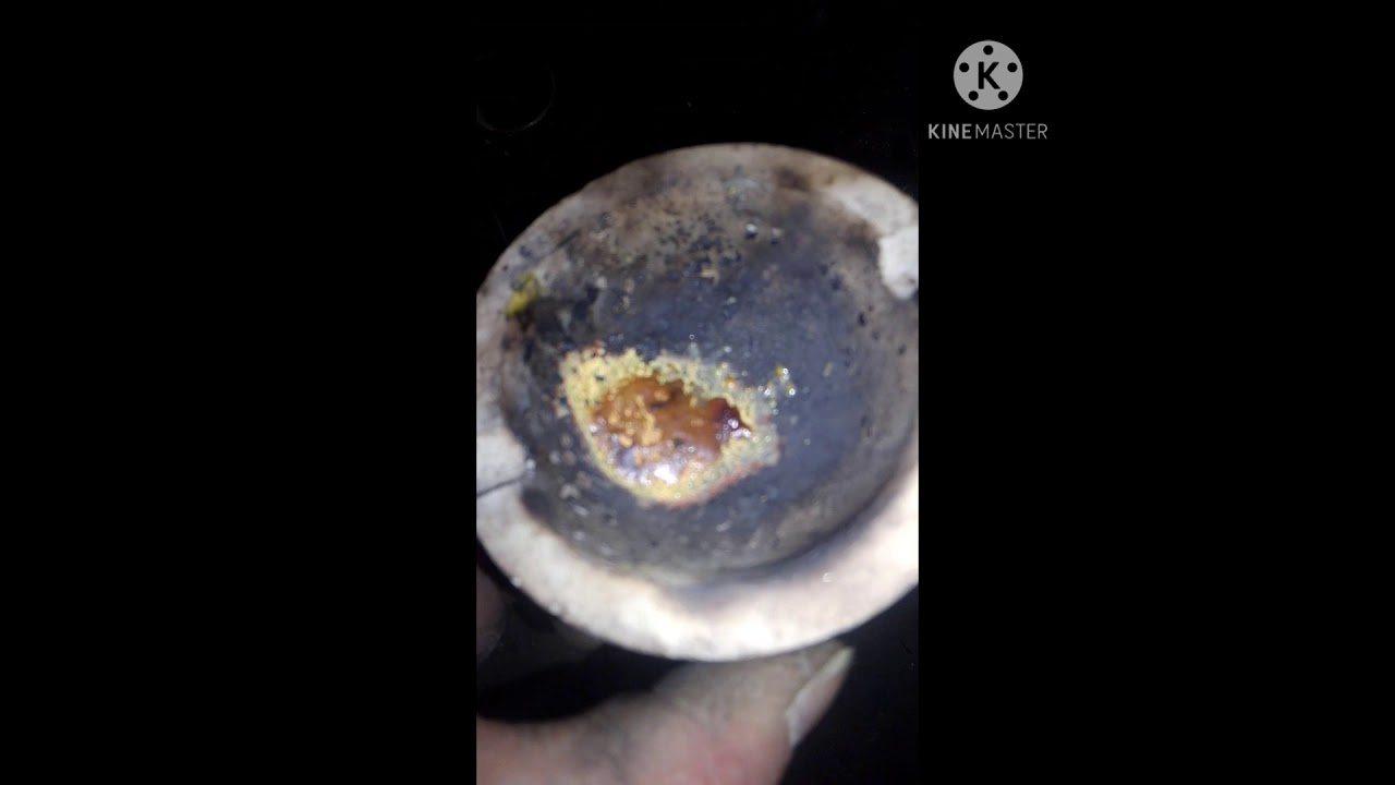 burning lead tetroxide with a torch